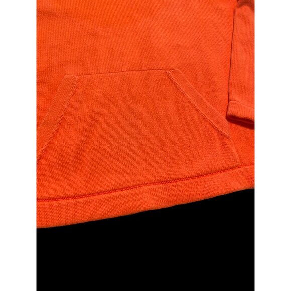 Lauren Ralph Lauren Orange Hoodie Sweater Cotton Logo Tab Women's Medium - Picture 6 of 11